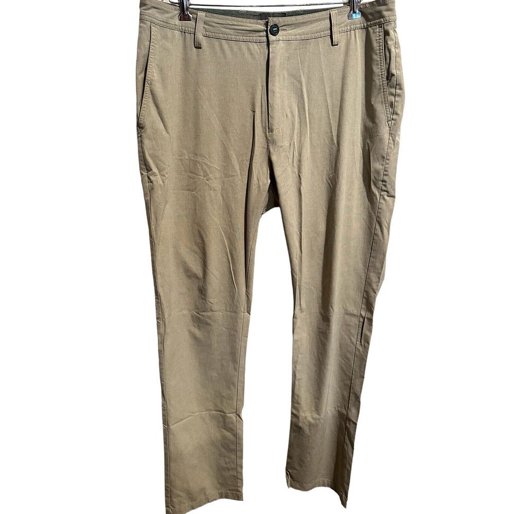 Linksoul Chino Boardwalker Pant Mens36L Lightweight Stretch 5 Pocket 38x34 Beige
